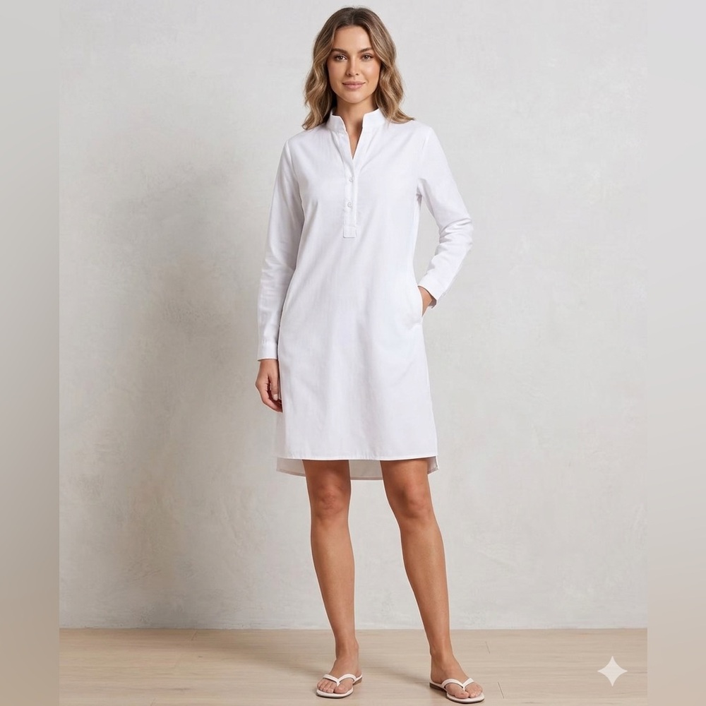 Miss Look White Women’s Swim coverup Shirt Dress